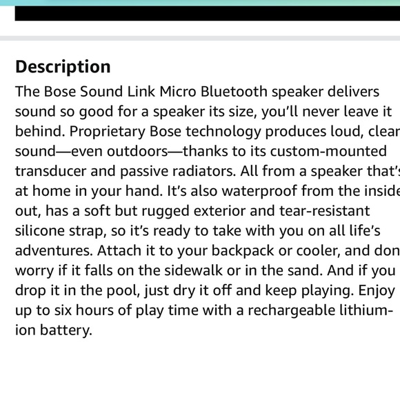 Bose SoundLink Micro: Small Portable Bluetooth Speaker Waterproof Brig… - Picture 4 of 5